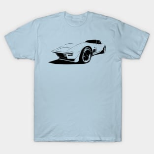 1971 Chevy Corvette - stylized monochrome T-Shirt